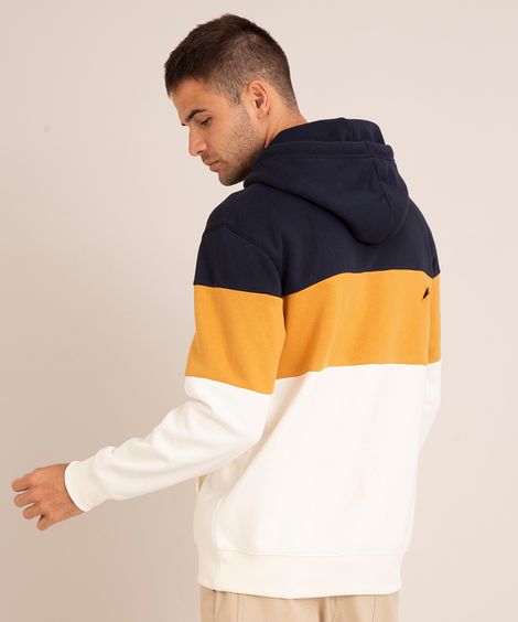 Blusão de Moletom com Recortes e Capuz Off White