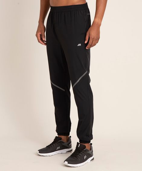 calça jogger com refletivo esportiva preta