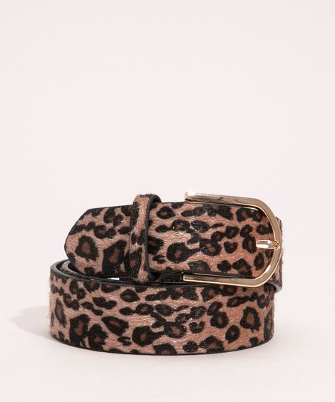 cinto médio animal print onça multicor