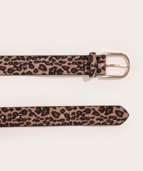 cinto médio animal print onça multicor