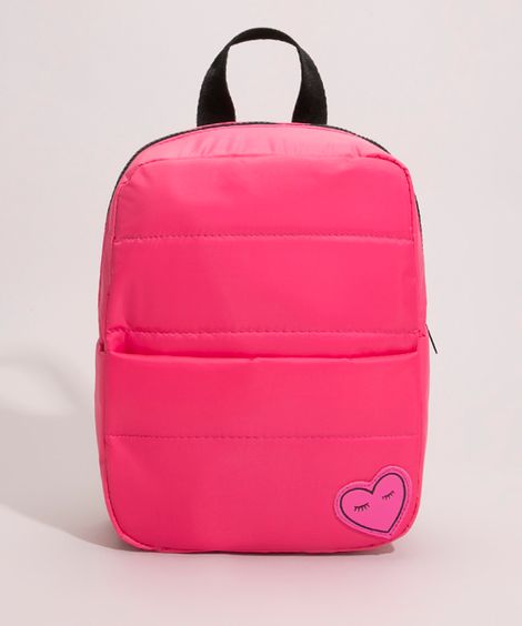 mochila infantil de nylon rosa
