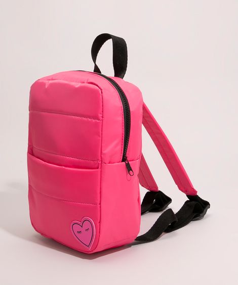 mochila infantil de nylon rosa
