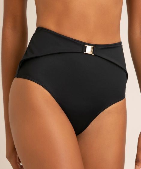 biquíni tanga hot pant com cinto e proteção uv50+ preto