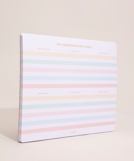 bloco de notas planner multicor
