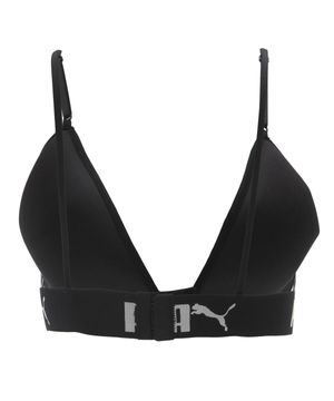 Top Puma Soutien Triangulo Com Bojo Preto