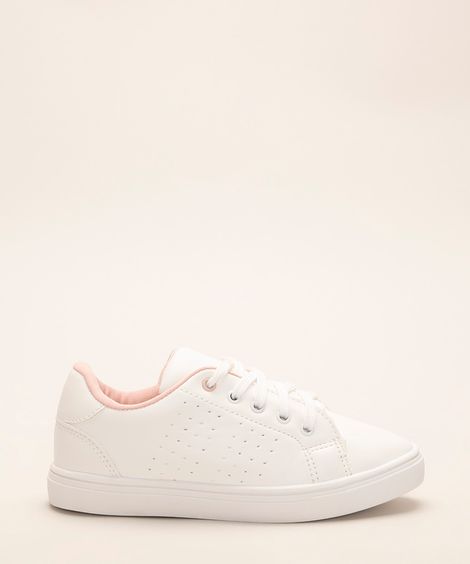 tênis infantil cano baixo casual branco