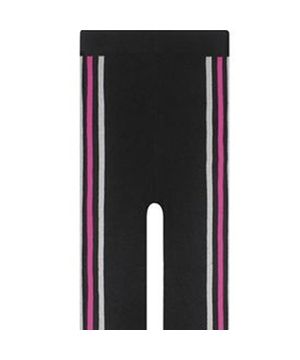 Calça Legging Selene Estampada Algodão Infantil Preto e Rosa