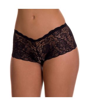 Caleçon em Renda Transparente Suzy Moda de Baixo - MF1373 Preto