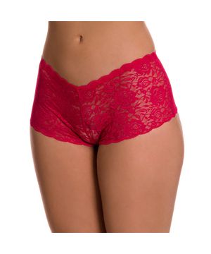 Caleçon em Renda Transparente Suzy Moda de Baixo - MF1373 Vermelho