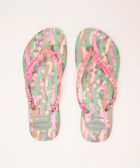 chinelo havaianas slim confete verde