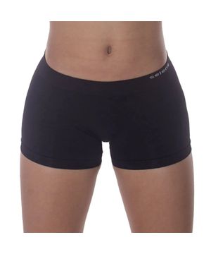 Calcinha Boxer Selene Sem Costura Feminina - Preto