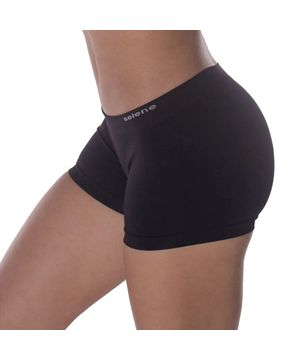 Calcinha Boxer Selene Sem Costura Feminina - Preto