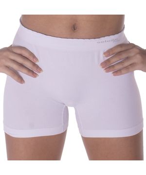 Calcinha Boxer Selene Sem Costura Infantil - Branco