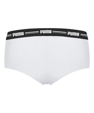 Calcinha Puma Mini Boxer Feminina Branco e Preto