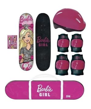 Skate da Barbie com Acessórios de Segurança Sortido Barão Atacadista