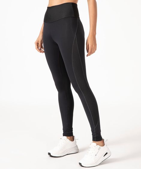 calça legging com recorte esportivo preto