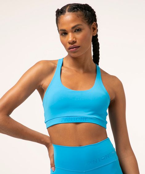 top de poliamida power bojo removível pantone + azul