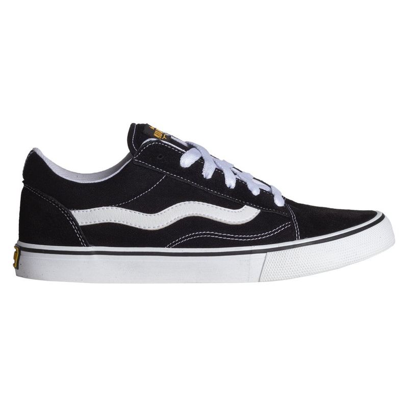 tênis unissex mad rats old school preto/branco - C&A