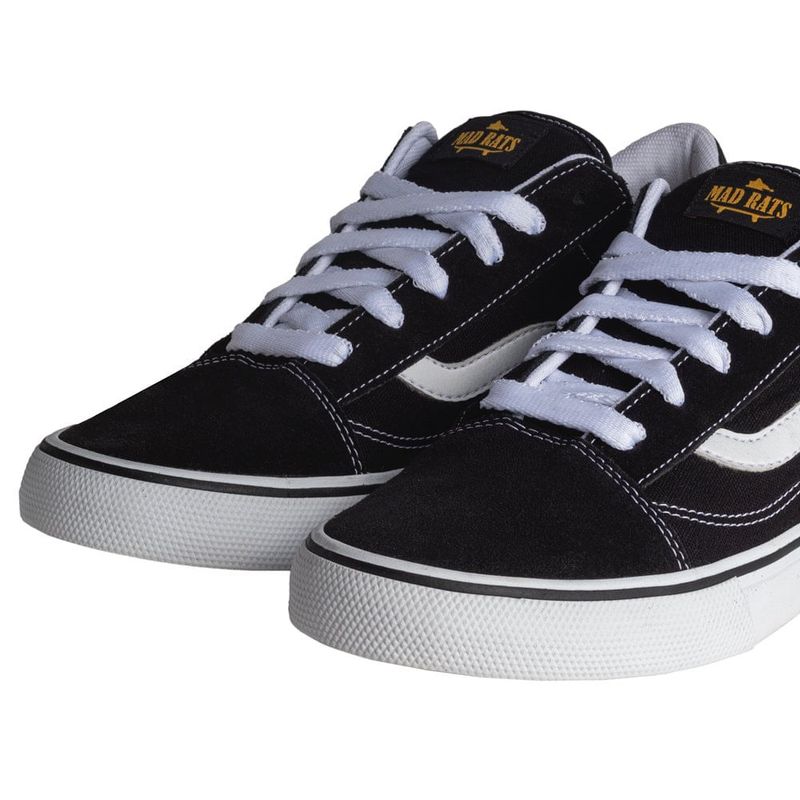 Tênis Mad Rats Old School Preto/Branco 