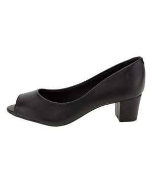 Peep Toe Feminino Salto Baixo Beira Rio - 4777300 PRETO