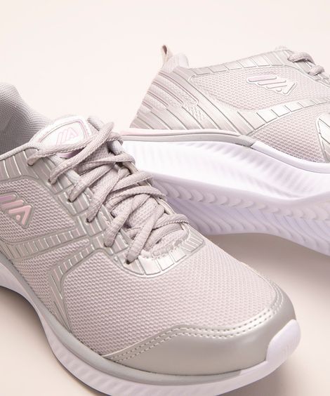 tênis cano baixo esportivo cinza