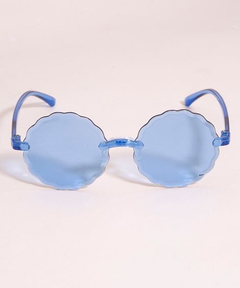 óculos de sol infantil redondo azul