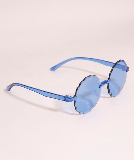 óculos de sol infantil redondo azul