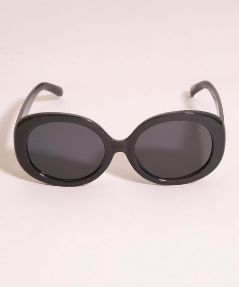 óculos de sol infantil oval preto
