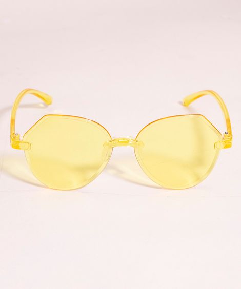 óculos de sol infantil gatinho amarelo