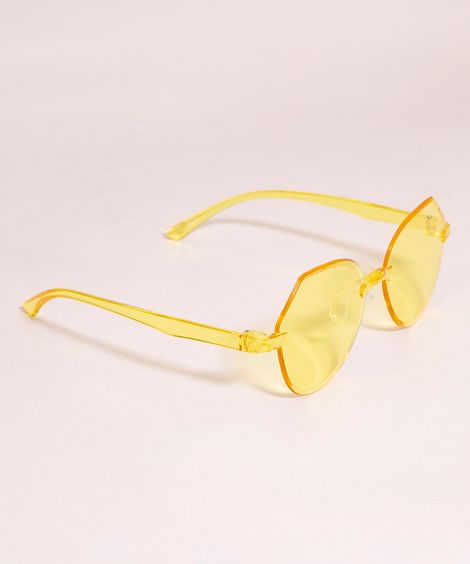 óculos de sol infantil gatinho amarelo