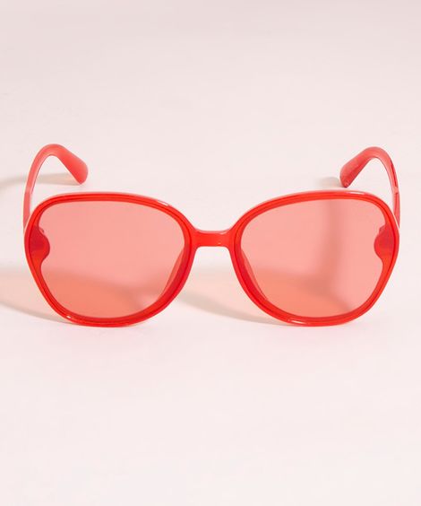 óculos de sol infantil redondo vermelho
