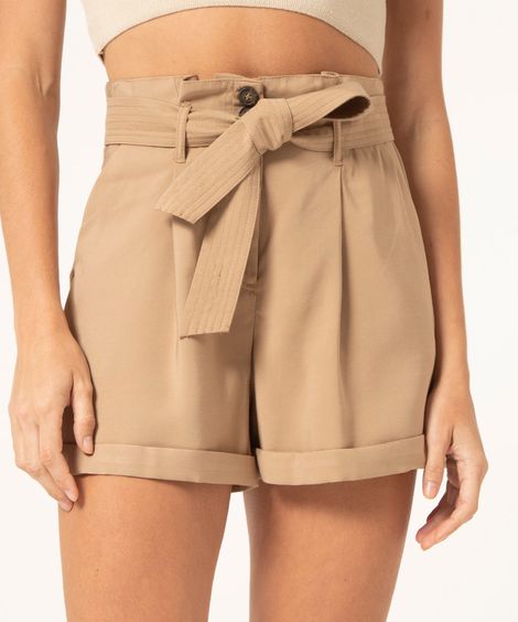 short clochard com amarração kaki