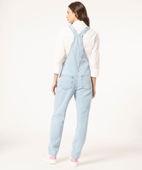 macacão jeans azul médio