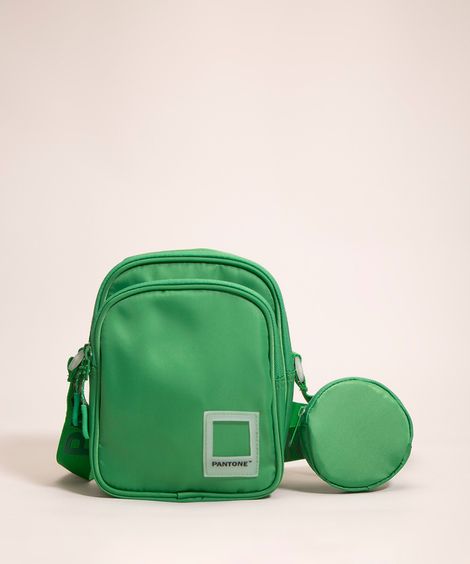 bolsa crossbody pantone + verde