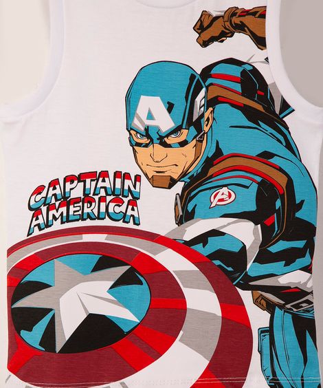 regata infantil capitão américa off white