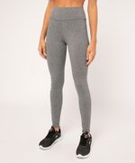 Calça Legging Esportiva Cós Anatômico Ace Cinza Mescla frente