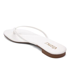 Sandália Rasteira  Flat Slim Vértice Branco