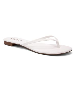 Sandália Rasteira  Flat Slim Vértice Branco