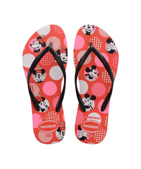 Chinelo Feminino Slim Mickey Havaianas Vermelho