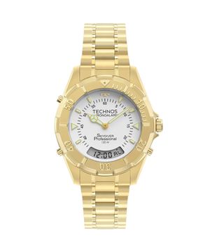 Relógio Technos Masculino Skydiver Bicolor - T20557S/49B Dourado