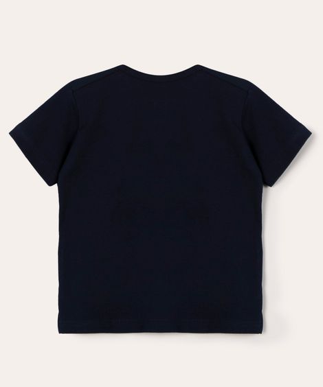 camiseta de piquet azul marinho