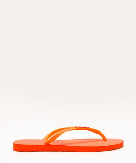 chinelo slim glitter havaianas  laranja