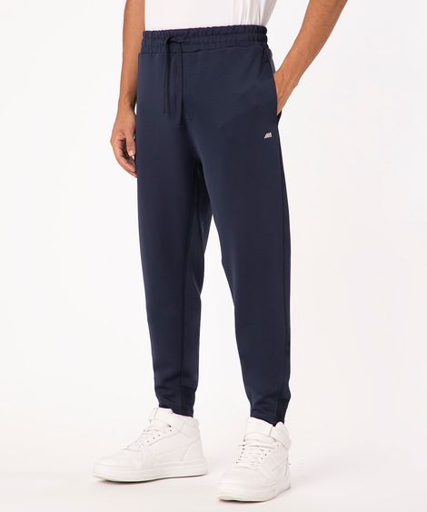 calça com cordão esportivo azul marinho