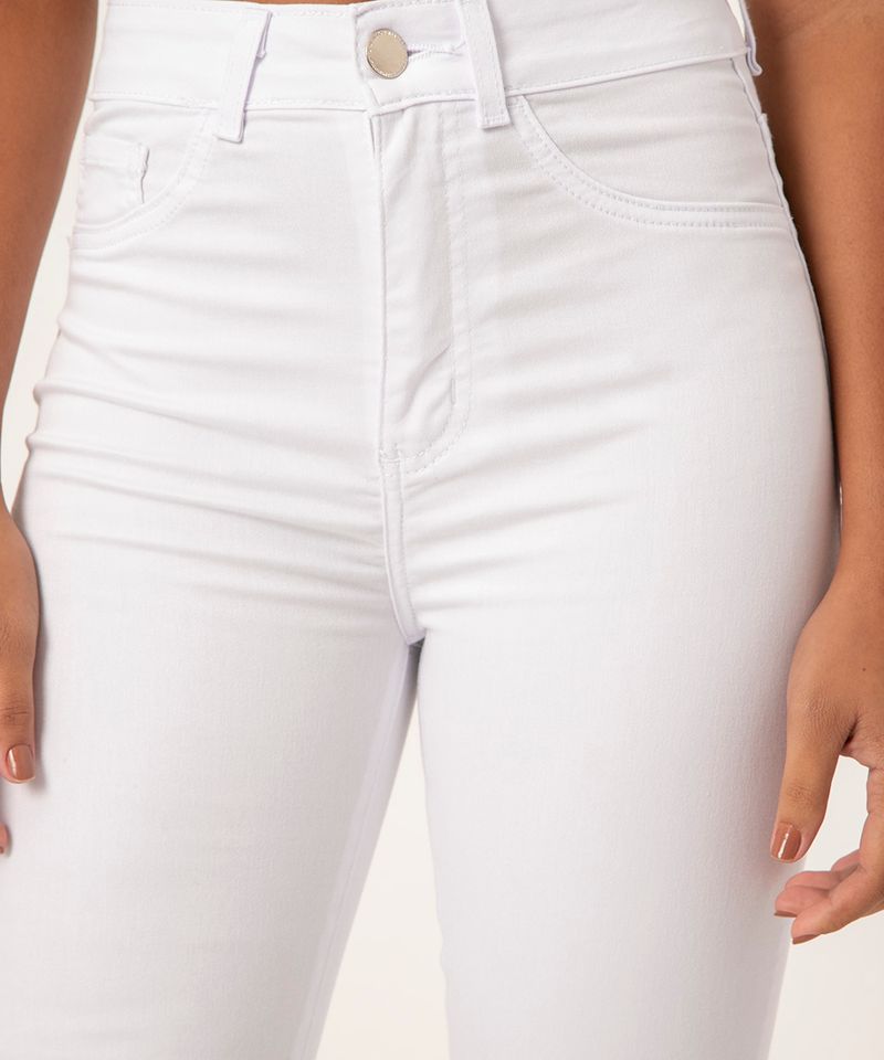 Calça branca store feminina cintura alta