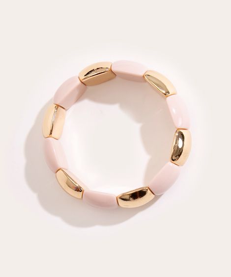 pulseira maleável de resina dourado