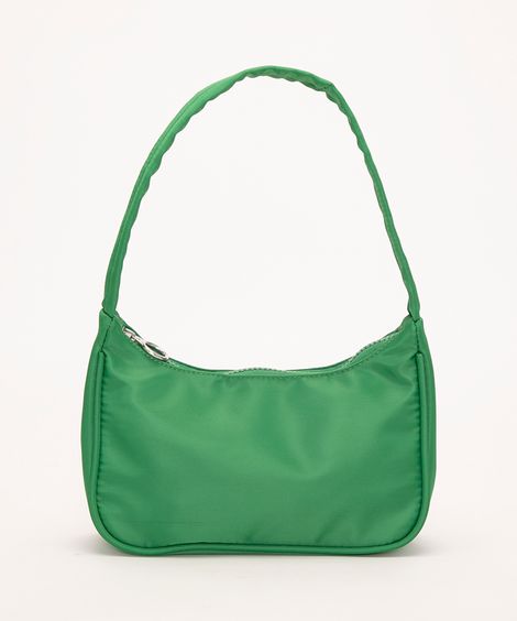 bolsa baguete de nylon verde