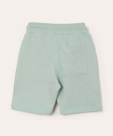 bermuda infantil recortes com cordão azul claro