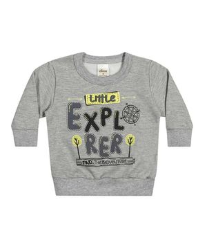 Conjunto Bebê Infantil Moletinho Menino Explorer Elian Cinza