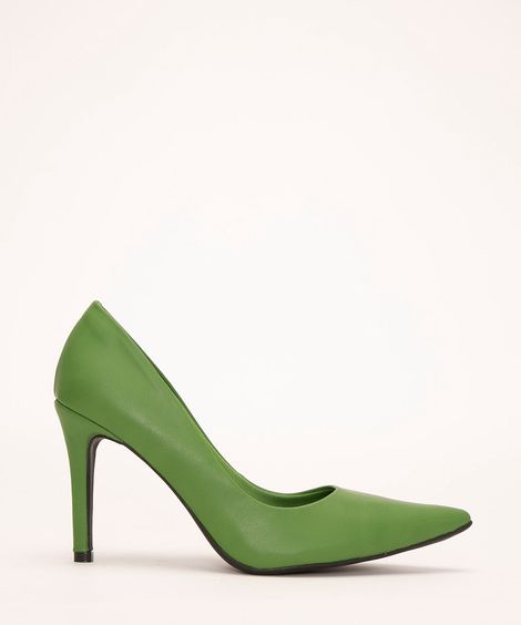 scarpin salto alto fino oneself verde