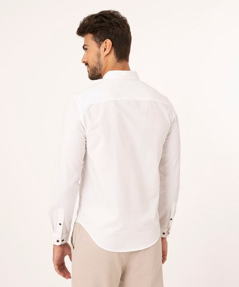 camisa manga longa branco